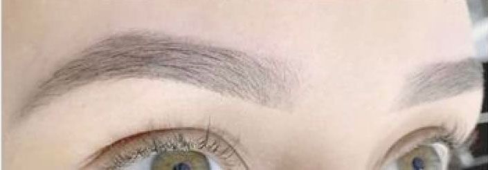Eyebrow after threading, clean defined arch
